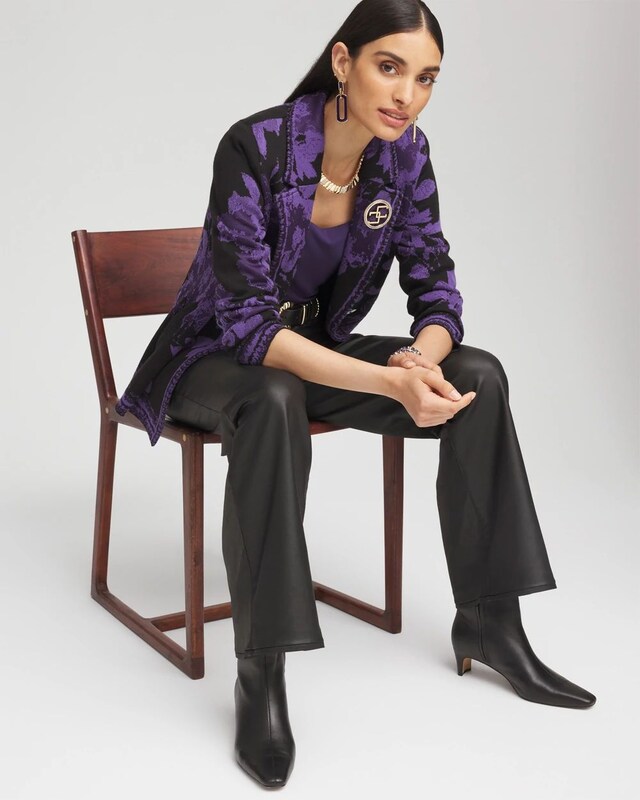 Double-Breasted Sweater Blazer - image 2